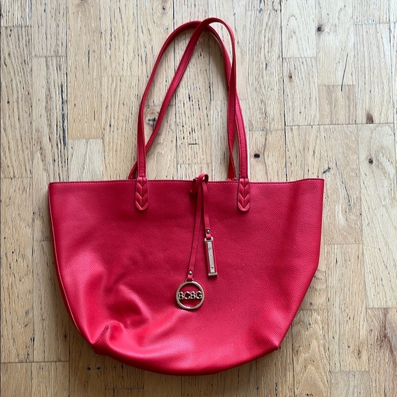 BCBG Red Tote Bag - Picture 1 of 4